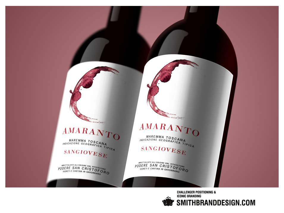 SmithBrandDesign.com San Cristoforo Amaranto Bottles Close Up