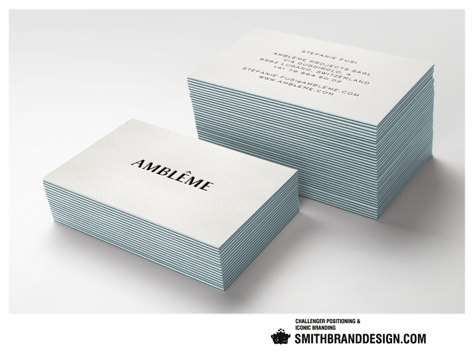 SmithBrandDesign.com Amblême business card