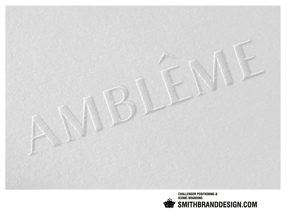 SmithBrandDesign.com Amblême embossed card