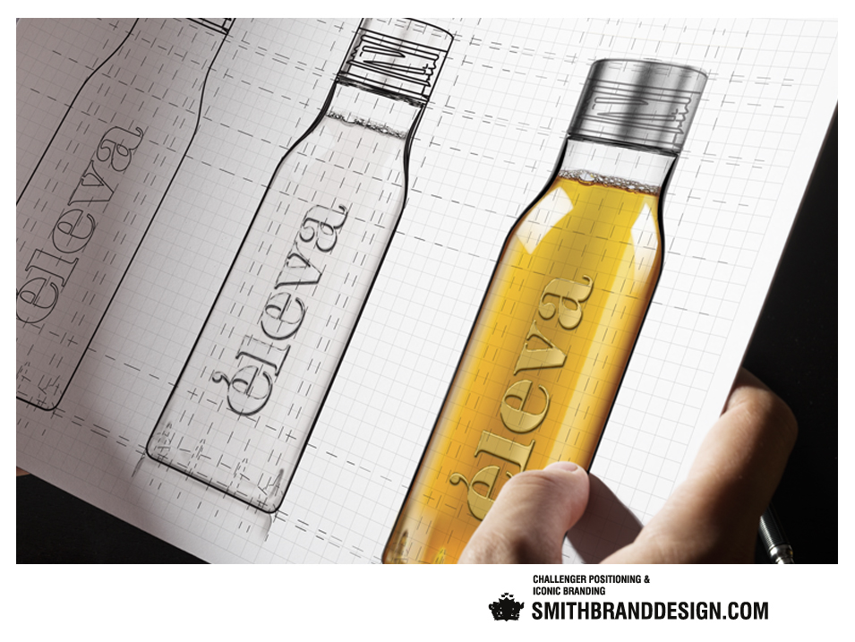 SmithBrandDesign.com Éleva bottle design