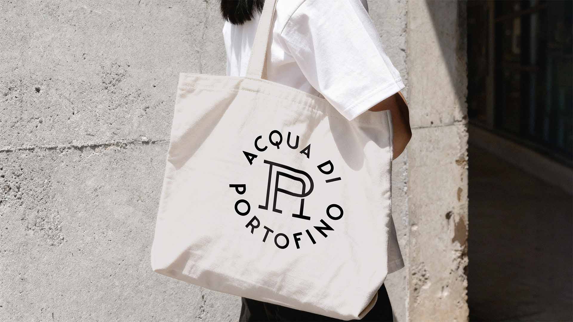 acqua di portofino canvas tote bag identity